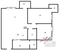 东方家园A区2室2厅1卫88㎡户型图