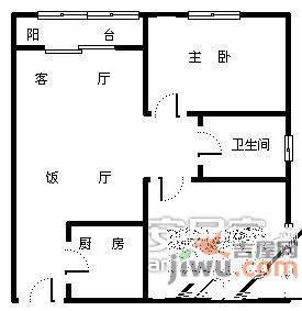 东方家园A区2室2厅1卫88㎡户型图