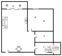 东方家园A区1室1厅1卫61㎡户型图