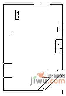 泰亨彩云印象1室2厅1卫63㎡户型图