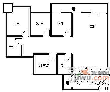 竞地溯源居4室2厅2卫160㎡户型图