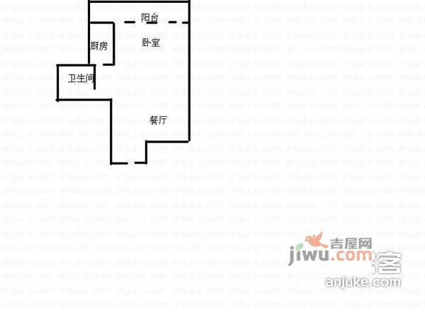 依云雅筑1室0厅1卫39㎡户型图