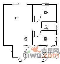 海宇缙水楼台2室1厅1卫79㎡户型图