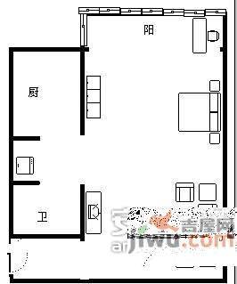 千竹景苑1室1厅1卫31㎡户型图