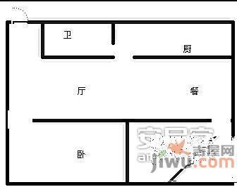 劳动村小区2室1厅1卫78㎡户型图