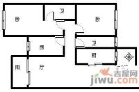 美堤雅城2室2厅1卫97㎡户型图