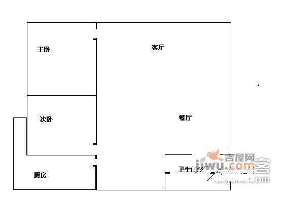 旭东家天下2室2厅1卫76㎡户型图