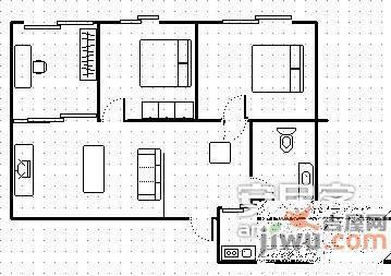 新界一号2室2厅1卫78㎡户型图