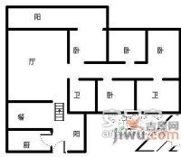 云满庭B区4室2厅2卫229㎡户型图