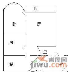 云满庭B区2室2厅1卫103㎡户型图