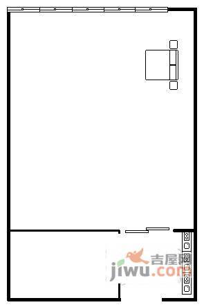 卡萨国际公寓1室0厅1卫51㎡户型图