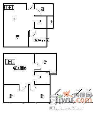 光宇阳光地中海3室2厅2卫114㎡户型图