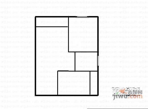 升伟新意境1室1厅1卫54㎡户型图