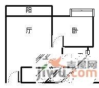 升伟新意境1室2厅1卫户型图