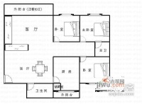 珠江花园3室2厅1卫156㎡户型图