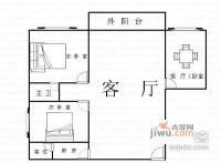 珠江花园2室2厅2卫114㎡户型图