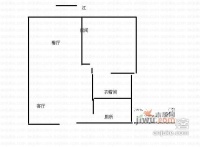 珠江花园1室2厅1卫68㎡户型图