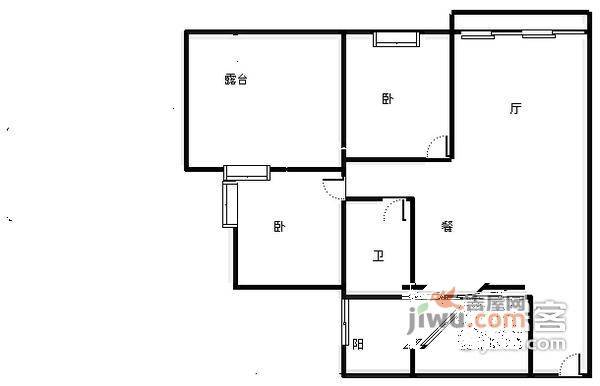 城市印象绿湾相国苑3室2厅1卫115㎡户型图