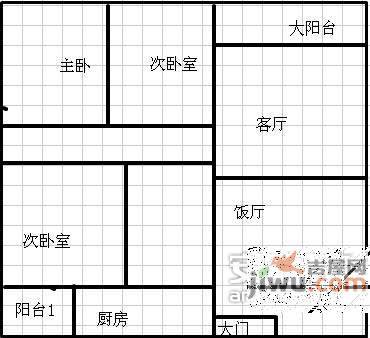 城市印象绿湾相国苑3室2厅2卫115㎡户型图