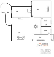 珠江华轩2室2厅2卫92㎡户型图