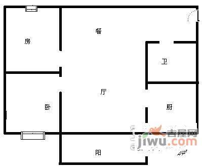 安信家园2室2厅1卫84㎡户型图