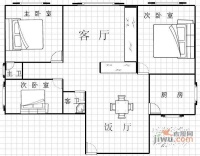 安信家园3室2厅2卫117㎡户型图