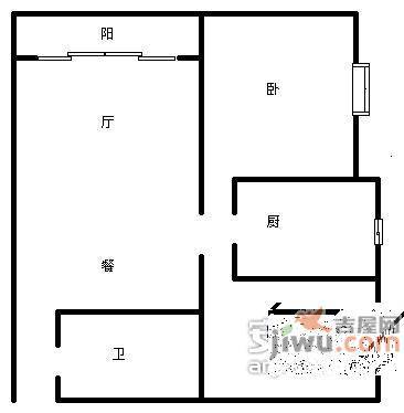 安信家园2室2厅1卫84㎡户型图