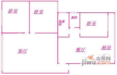 开发区小区3室2厅2卫142㎡户型图