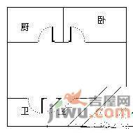 怡锦苑1室1厅1卫46㎡户型图