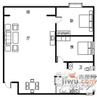 怡锦苑2室2厅1卫93㎡户型图