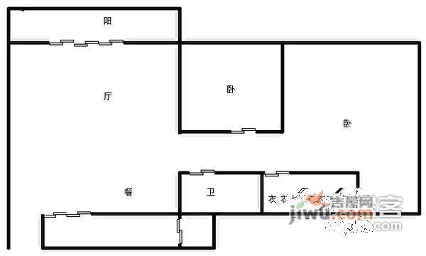 东原檀香山2室2厅2卫93㎡户型图