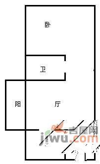 东原檀香山1室1厅1卫60㎡户型图