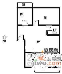 天龙广场1室1厅1卫46㎡户型图