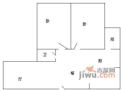 天龙广场3室2厅1卫90㎡户型图