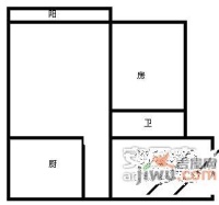 天龙广场2室2厅2卫90㎡户型图