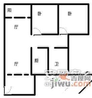 骏逸新视界3室2厅1卫92㎡户型图