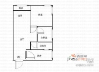 祺山品阁2室2厅1卫100㎡户型图