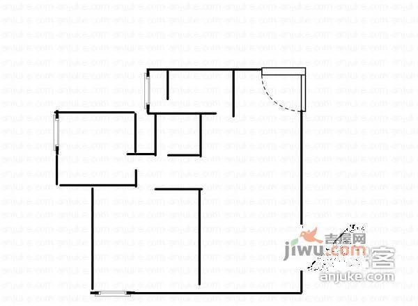 祺山品阁2室2厅1卫100㎡户型图