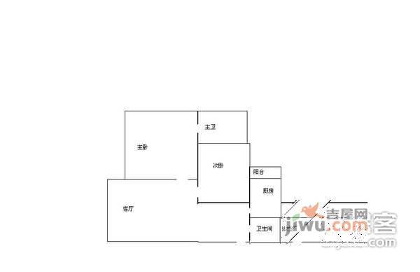 四海花园2室2厅2卫90㎡户型图