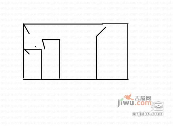 长安丽都1室1厅1卫60㎡户型图