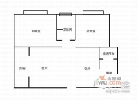 长安丽都2室2厅1卫97㎡户型图