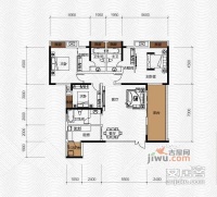 协信阿卡迪亚3室2厅3卫141㎡户型图