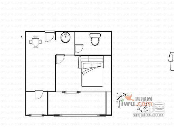 和旭QQ时代1室1厅1卫户型图