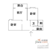 阳光华庭2室2厅1卫69㎡户型图