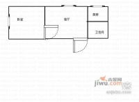 阳光华庭1室1厅1卫51㎡户型图