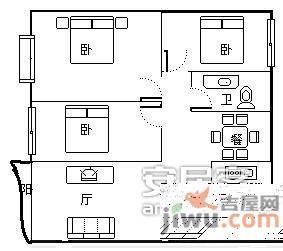 枫桥水郡3室2厅2卫116㎡户型图