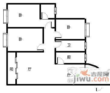 枫桥水郡3室2厅2卫116㎡户型图