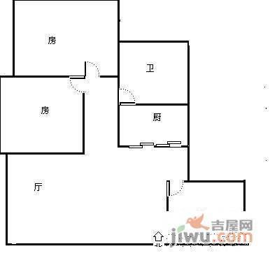 一城龙洲东区3室2厅1卫98㎡户型图