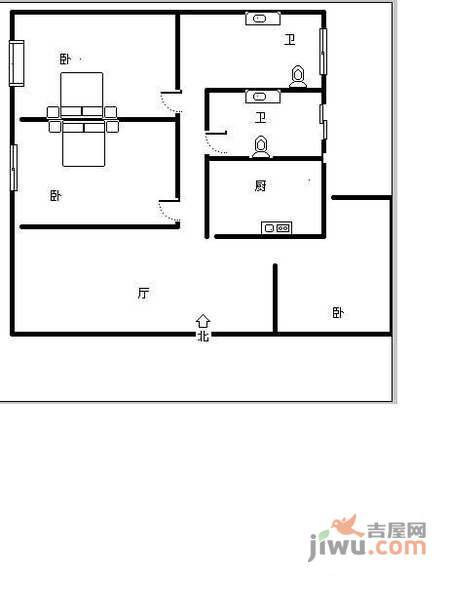 一城龙洲东区3室2厅2卫139㎡户型图