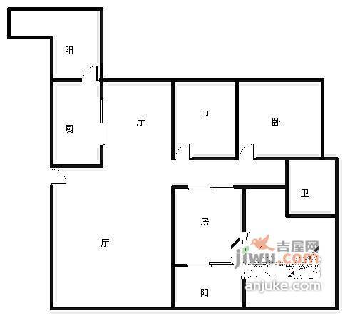 朵力尚美国际3室2厅2卫129㎡户型图